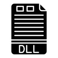 icono de glifo dll vector