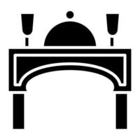 Dinner Glyph Icon vector