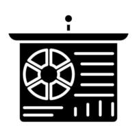 Presentation Glyph Icon vector