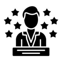 Role Model Glyph Icon vector