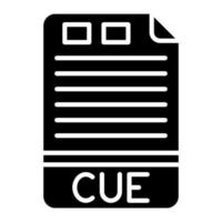 CUE Glyph Icon vector