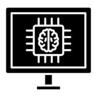 Deep Learning Glyph Icon vector
