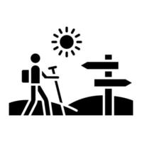 Tourist Glyph Icon vector