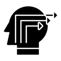 Knowledge Extraction Glyph Icon vector