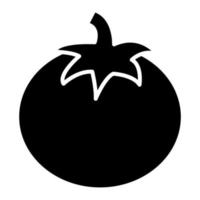 icono de glifo de tomate vector