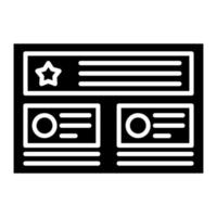 Banner Glyph Icon vector