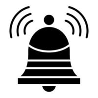 Alarm Bell Glyph Icon vector