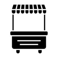 Street Market Glyph Icon vector