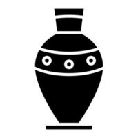 Amphora Glyph Icon vector