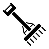 Rake Glyph Icon vector
