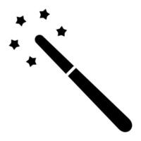 Magic Stick Glyph Icon vector