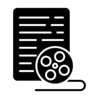 Screenwriting Glyph Icon vector