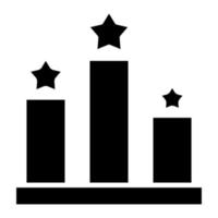 Game Ranking Glyph Icon vector