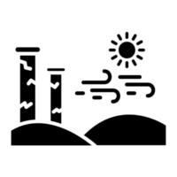 Desert Ruin Glyph Icon vector