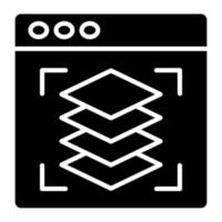 Depth Perception Glyph Icon vector