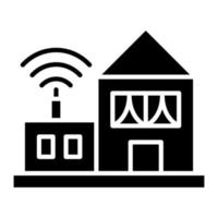 Smart Home Glyph Icon vector