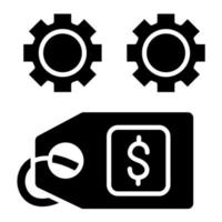 Cost Management Glyph Icon vector