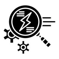 Statistical Power Glyph Icon vector