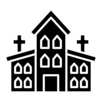Chapel Glyph Icon vector
