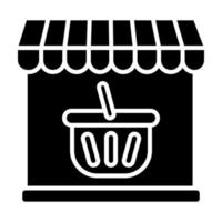 Groceries Store Glyph Icon vector