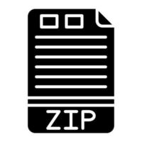 ZIP Glyph Icon vector