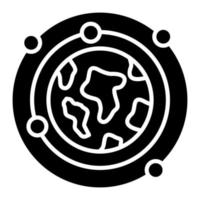 Orbit Glyph Icon vector