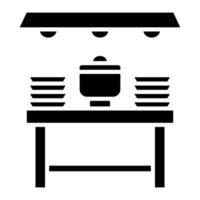 icono de glifo de buffet vector