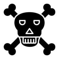 Skull Island Glyph Icon vector