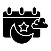 Eid Mubarak Glyph Icon vector