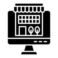 icono de glifo de tienda online vector