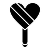 Heart Lollipop Glyph Icon vector