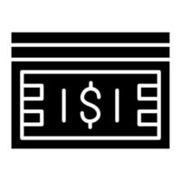 Cash Glyph Icon vector