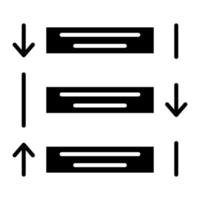 Rearrange Tasks Glyph Icon vector