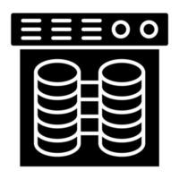 Data Warehouse Glyph Icon vector