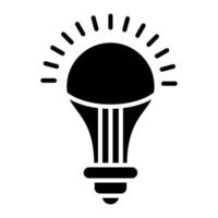 Led Bulb Glyph Icon vector