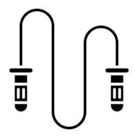 Jumping Rope Glyph Icon vector