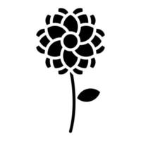 Dahlia Glyph Icon vector