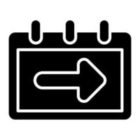 Next Week Glyph Icon vector