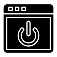 Power Interface Glyph Icon vector