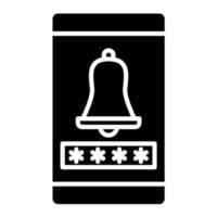 Access Alarms Glyph Icon vector
