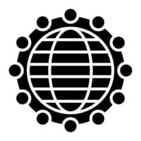 Global Infrastructure Glyph Icon vector