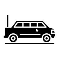 Limousine Glyph Icon vector