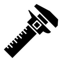 Caliper Glyph Icon vector