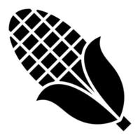 Corn Glyph Icon vector