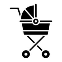 Stroller Glyph Icon vector