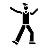 Dancing Glyph Icon vector