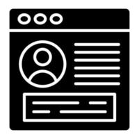 User Profile Glyph Icon vector