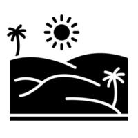 Desert Glyph Icon vector