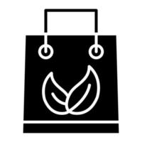 Eco Bag Glyph Icon vector