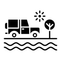 Offroad Glyph Icon vector